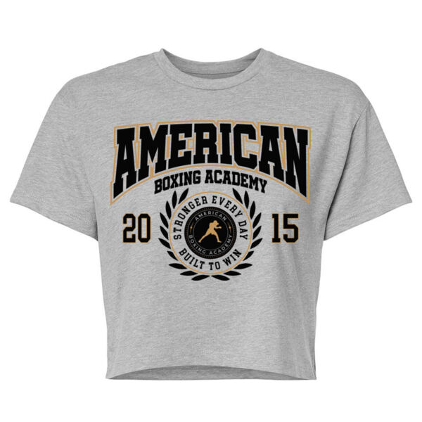 AMERICAN BOXING ACADEMY - COLLEGE TOWN - WOMEN'S CROP T-SHIRT - $97GJBZ$ Thumbnail