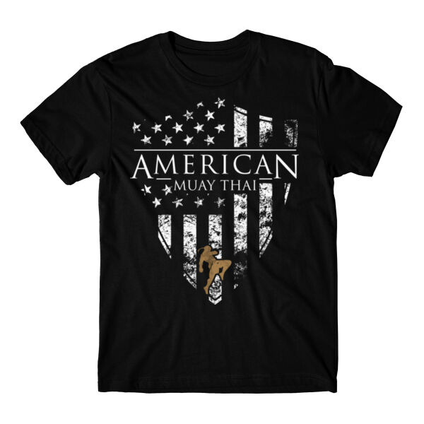 AMERICAN MUAY THAI - SHIELD FLAG - T-SHIRT - $4U8ETG$ Thumbnail